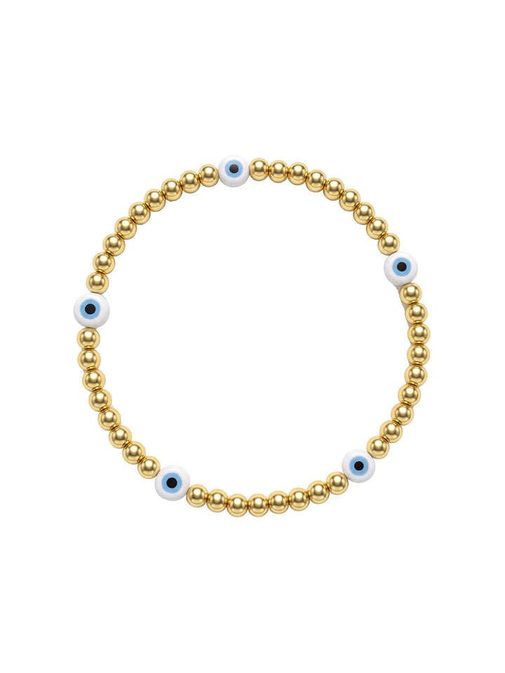Pulsera Bolitas Con Ojos Transparentes