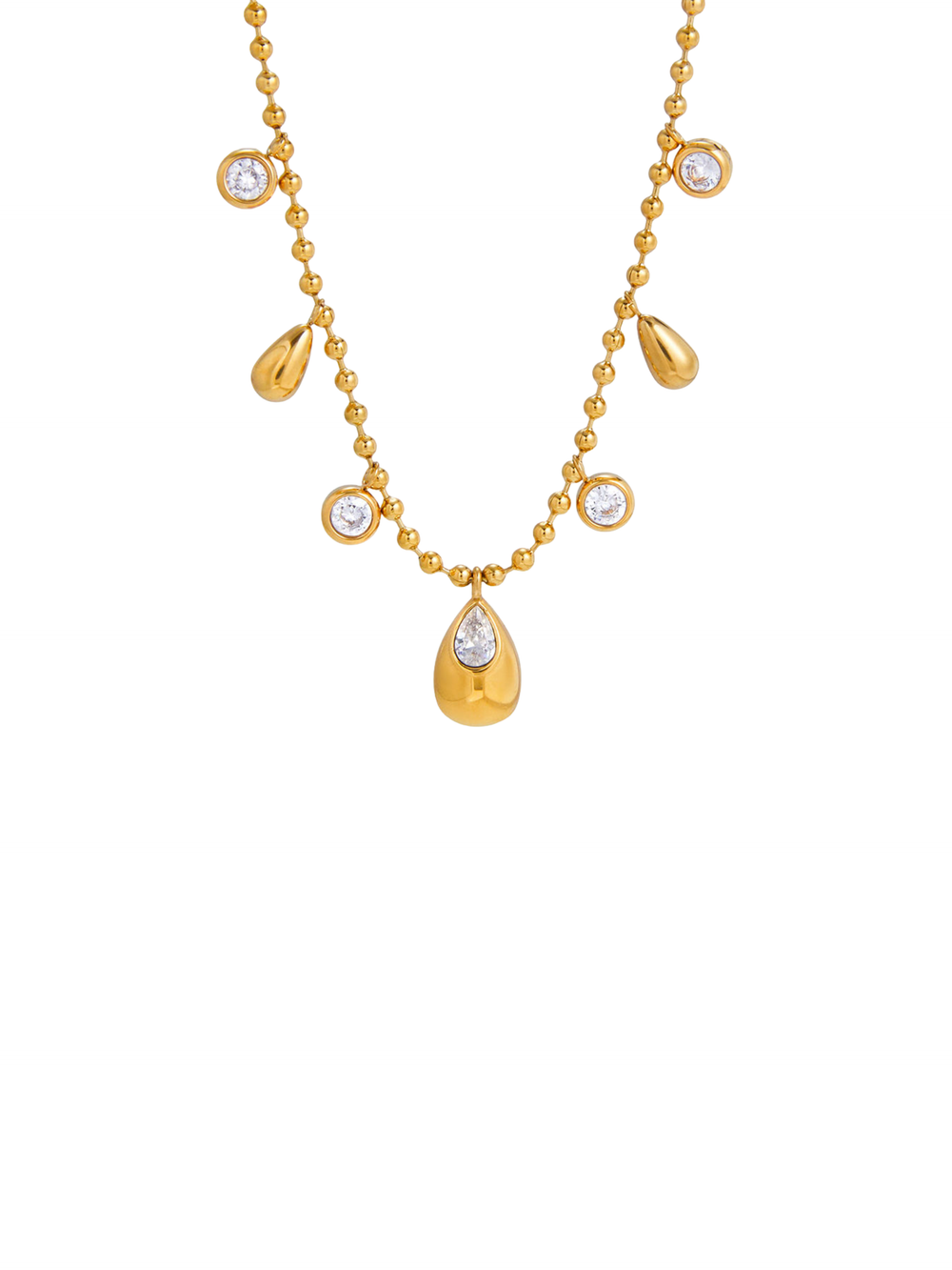 Collar Bolitas Con Gotas