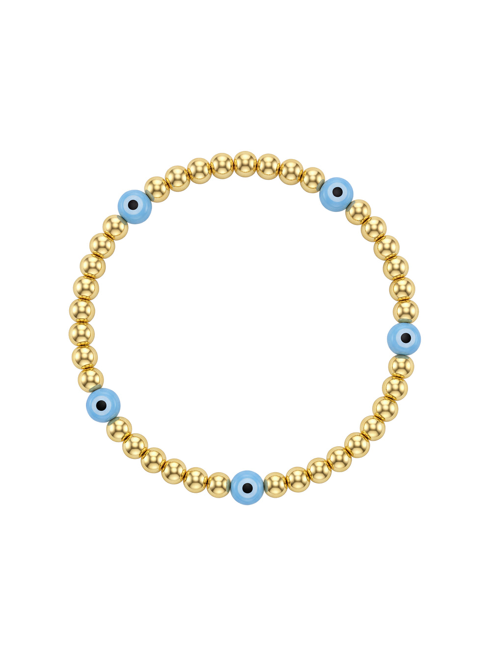 Pulsera Bolitas Con Ojos Transparentes