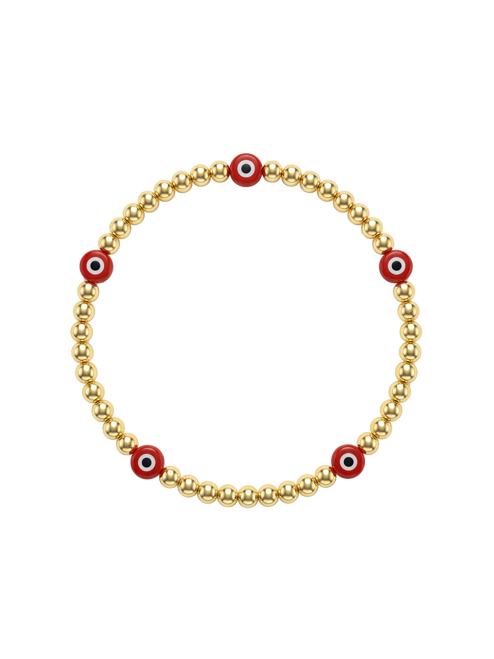 Pulsera Bolitas Con Ojos Transparentes