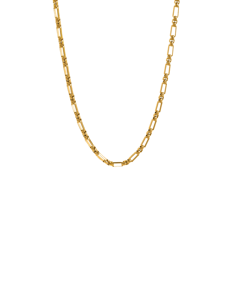 Collar Eslabon Rectangular Enlazado