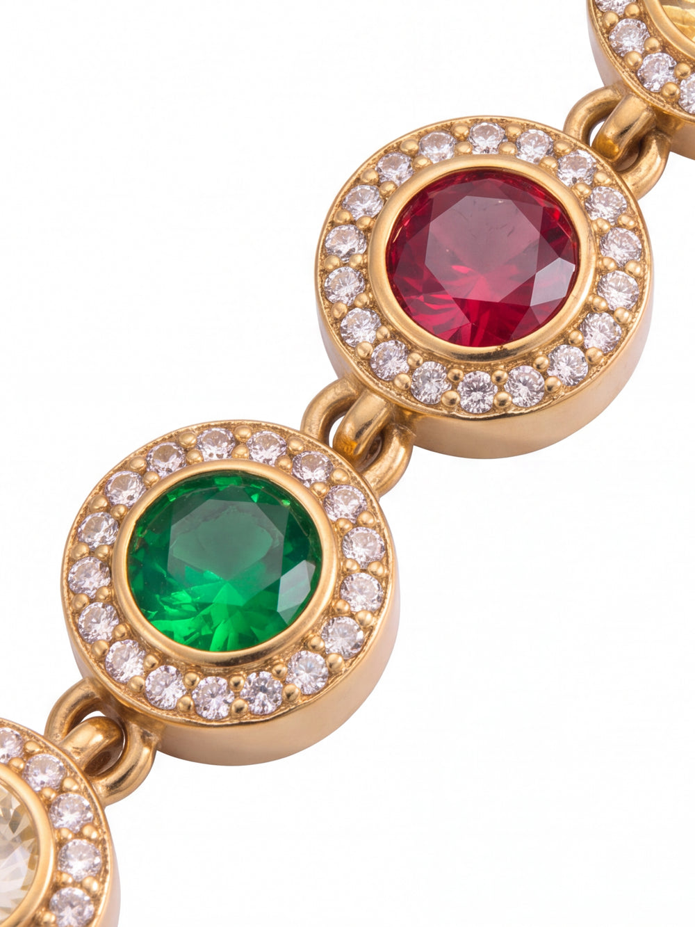 Pulsera Zirconias Redondas Rainbow