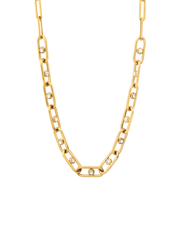 Collar Eslabon Tipo Clip Zirconias