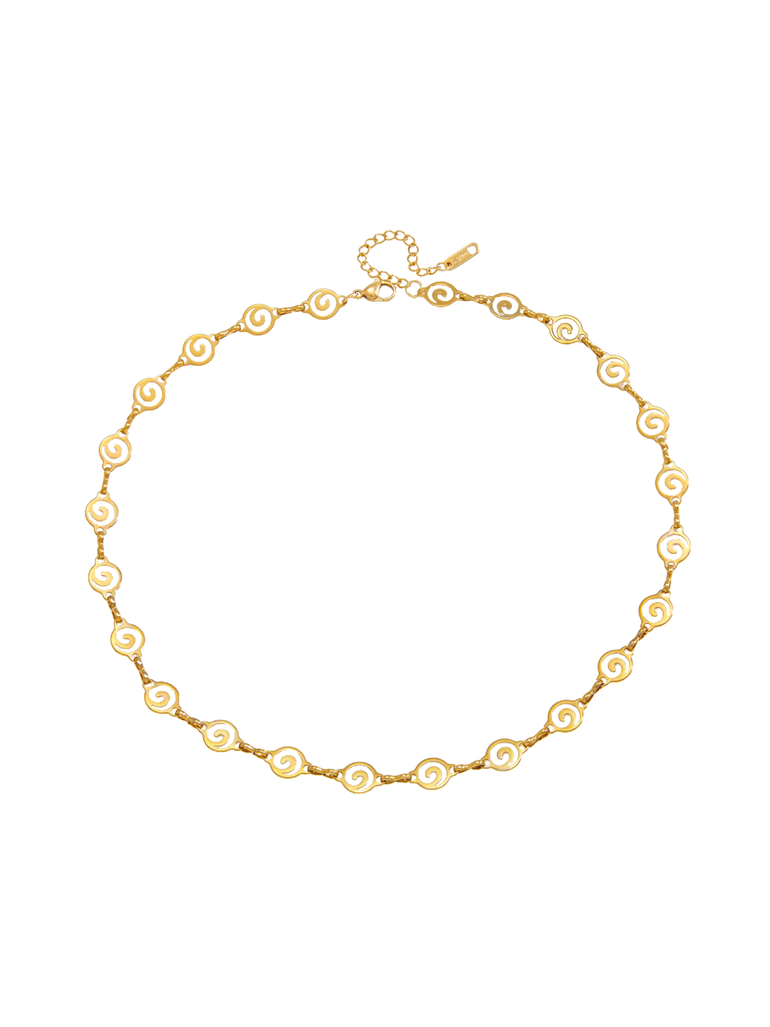 Collar Eslabones De Espiral Liso