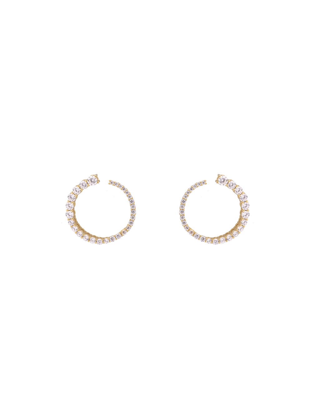 Par Arete Contorno Circulo Abierto Zirconias