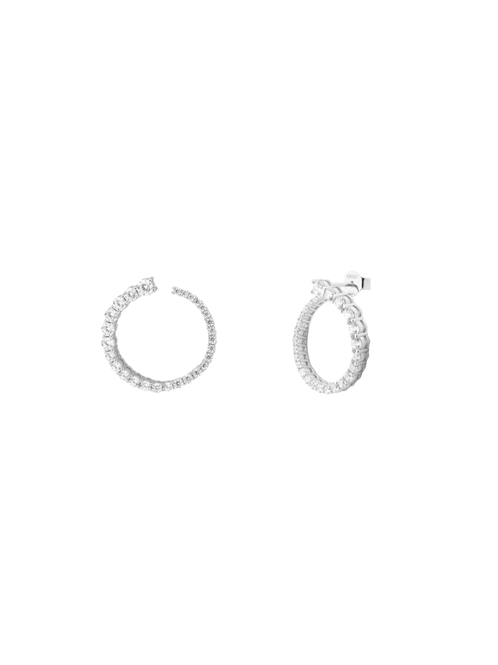 Par Arete Contorno Circulo Abierto Zirconias