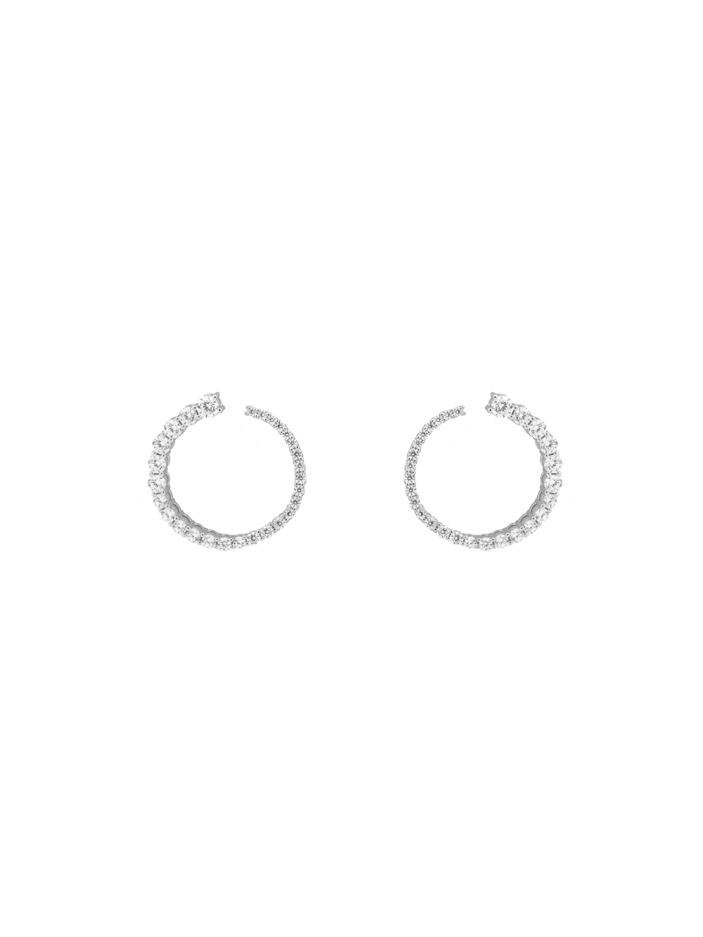 Par Arete Contorno Circulo Abierto Zirconias