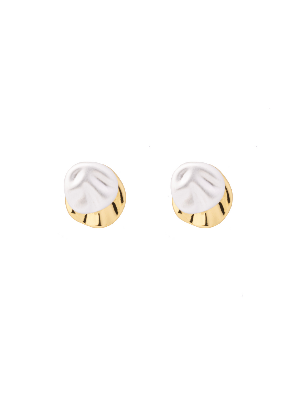 Par Arete Ovalo Irregular Combinado 2 en 1