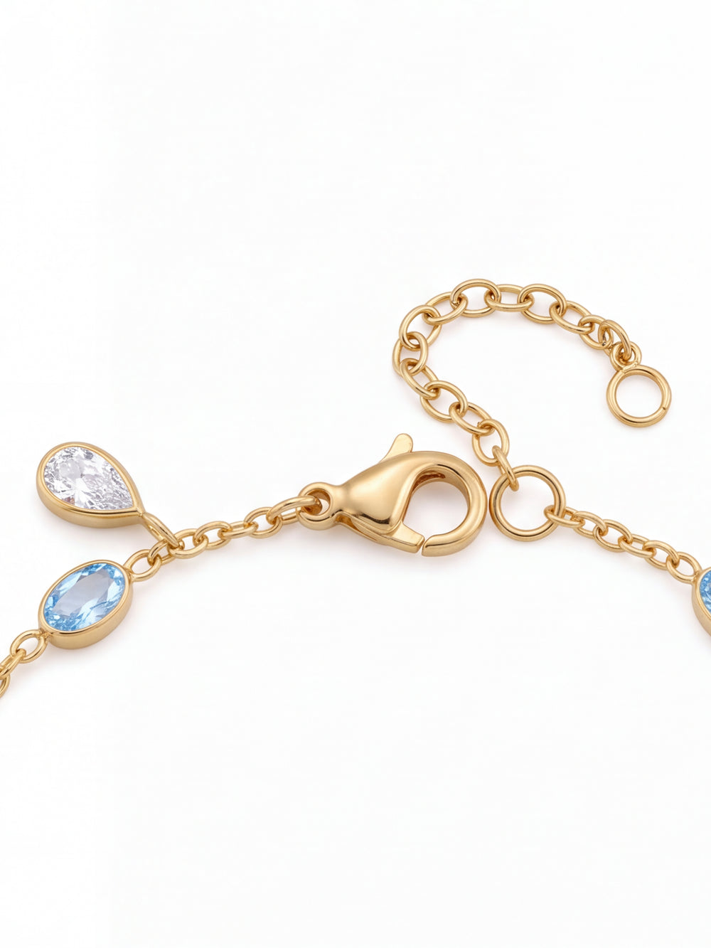 Pulsera Con Zirconias Ovaladas Azules