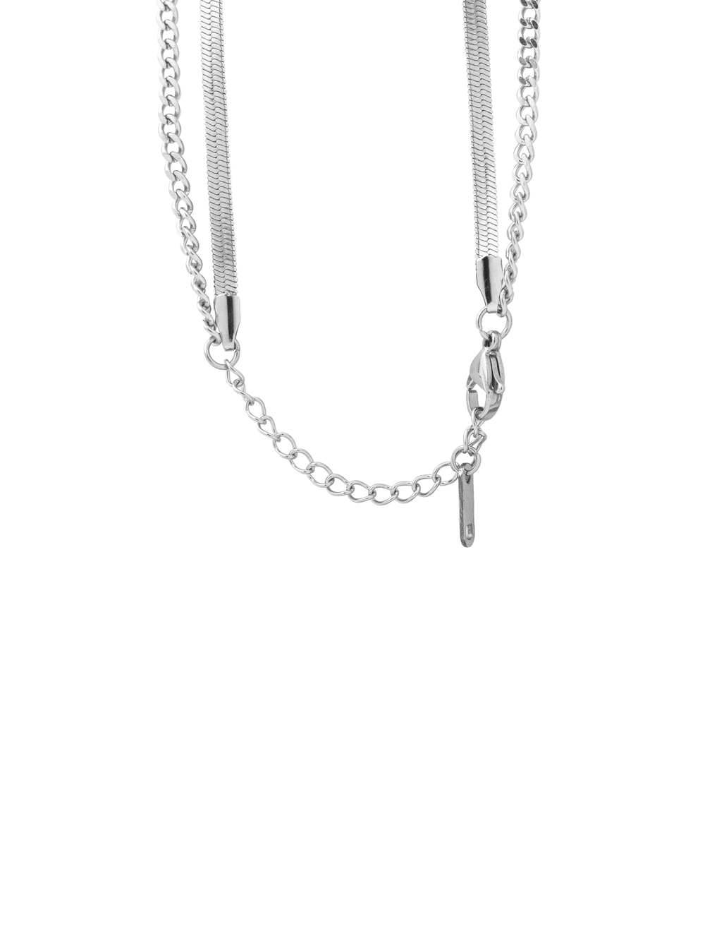 Collar Doble Cadena Cubana Con Planchada