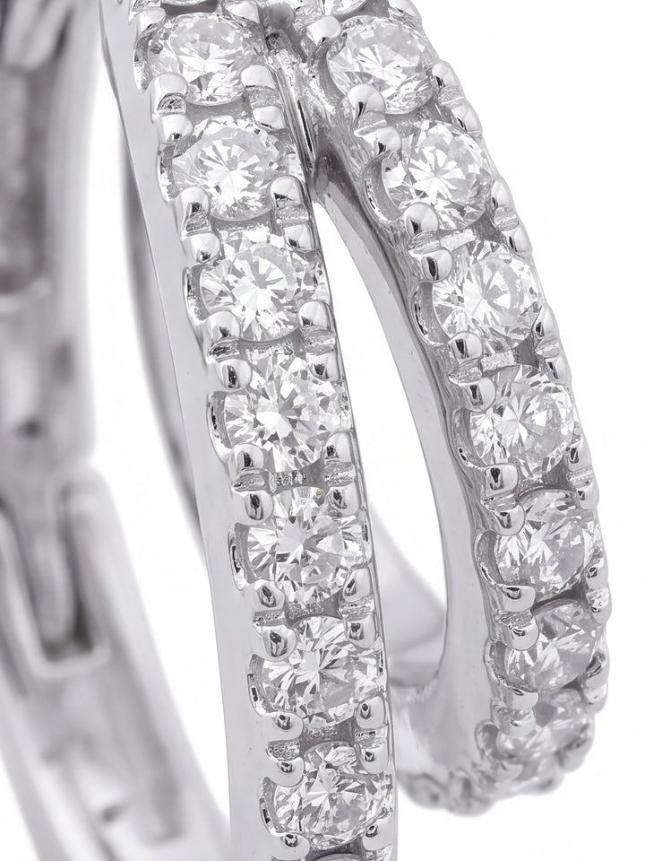 Par Arracada Doble Con Zirconias