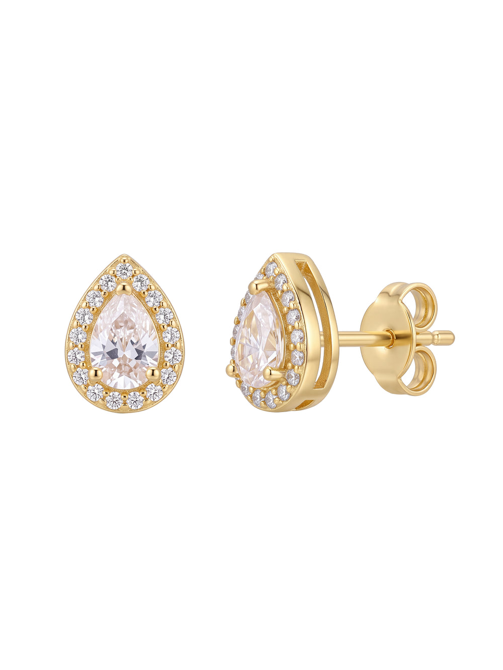 Par Arete Mini Gota Blanca Zirconias