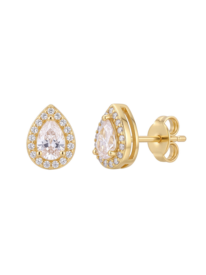 Par Arete Mini Gota Blanca Zirconias