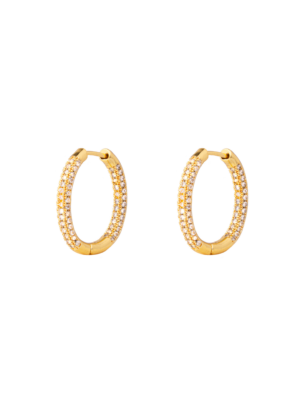 Par Arracada Con Zirconias 24 mm