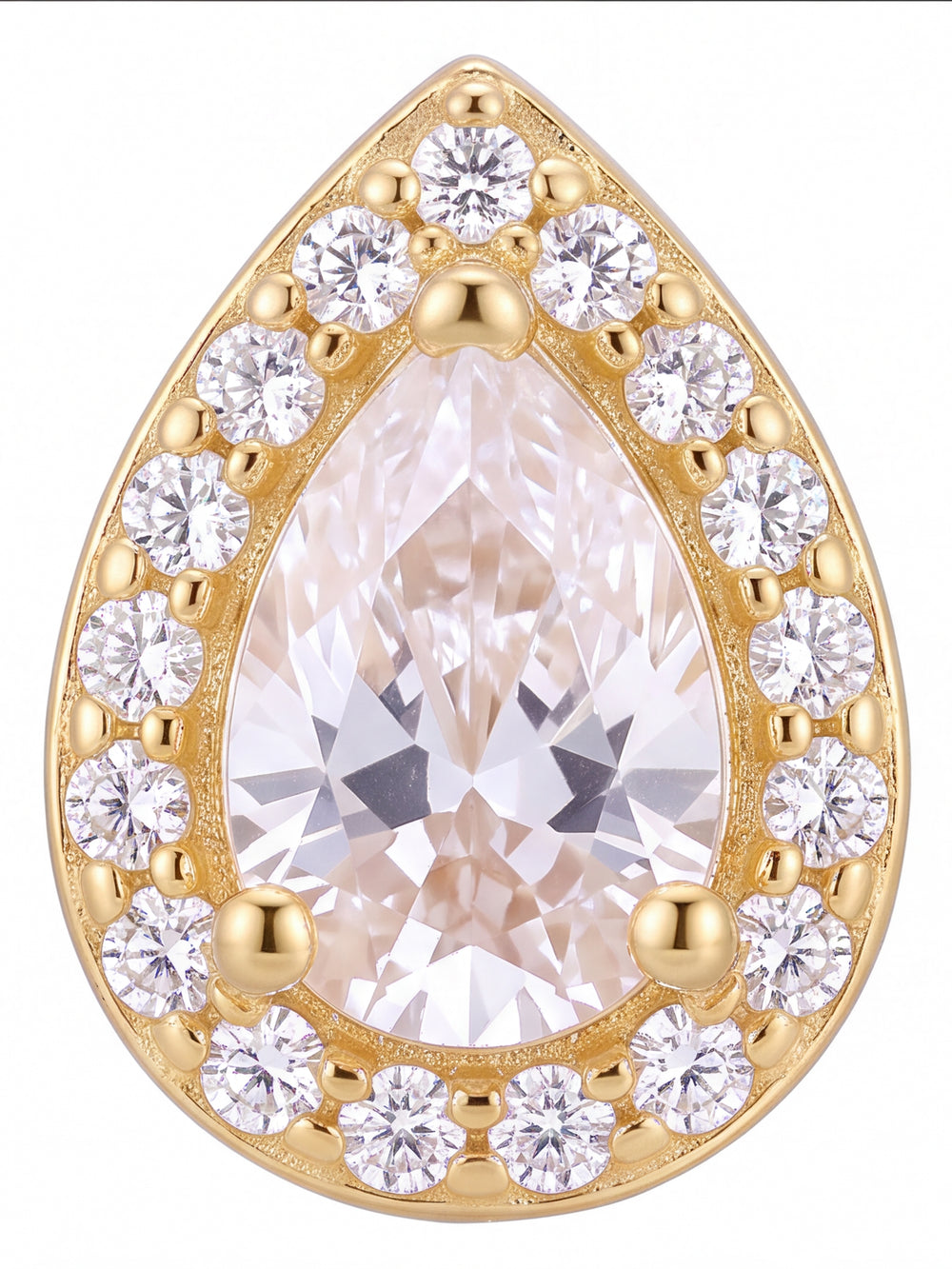 Par Arete Mini Gota Blanca Zirconias