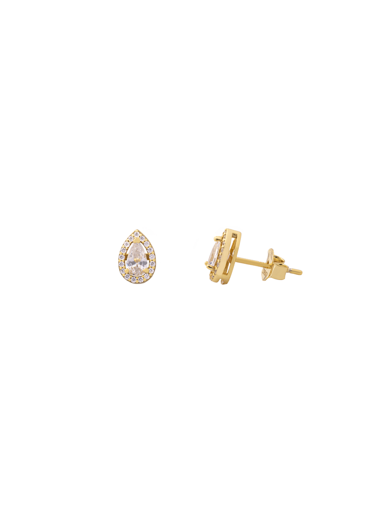 Par Arete Mini Gota Blanca Zirconias