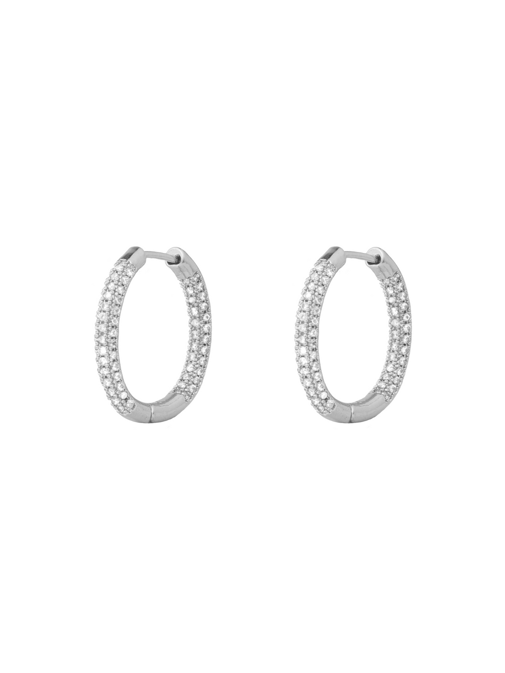 Par Arracada Con Zirconias 24 mm