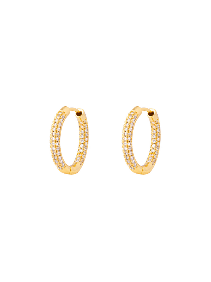 Par Arracada Con Zirconias 19 mm