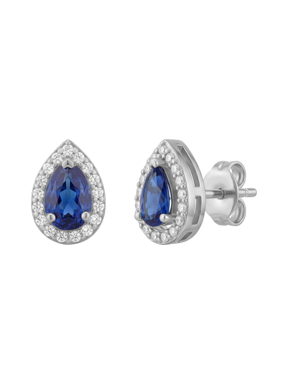 Par Arete Mini Gota Azul Zirconias