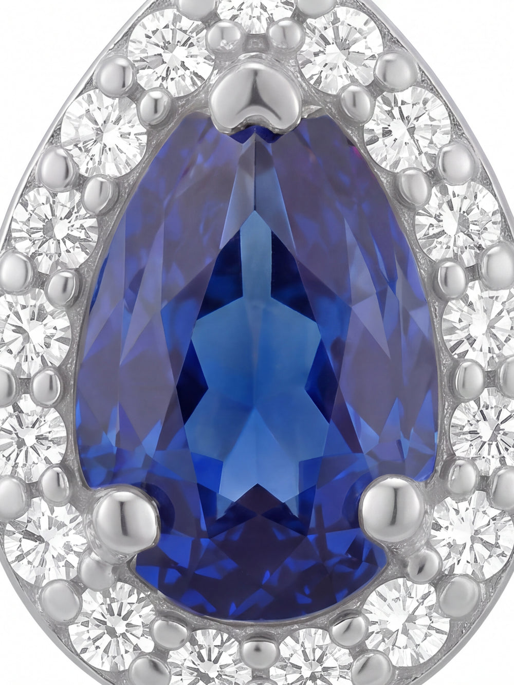 Par Arete Mini Gota Azul Zirconias