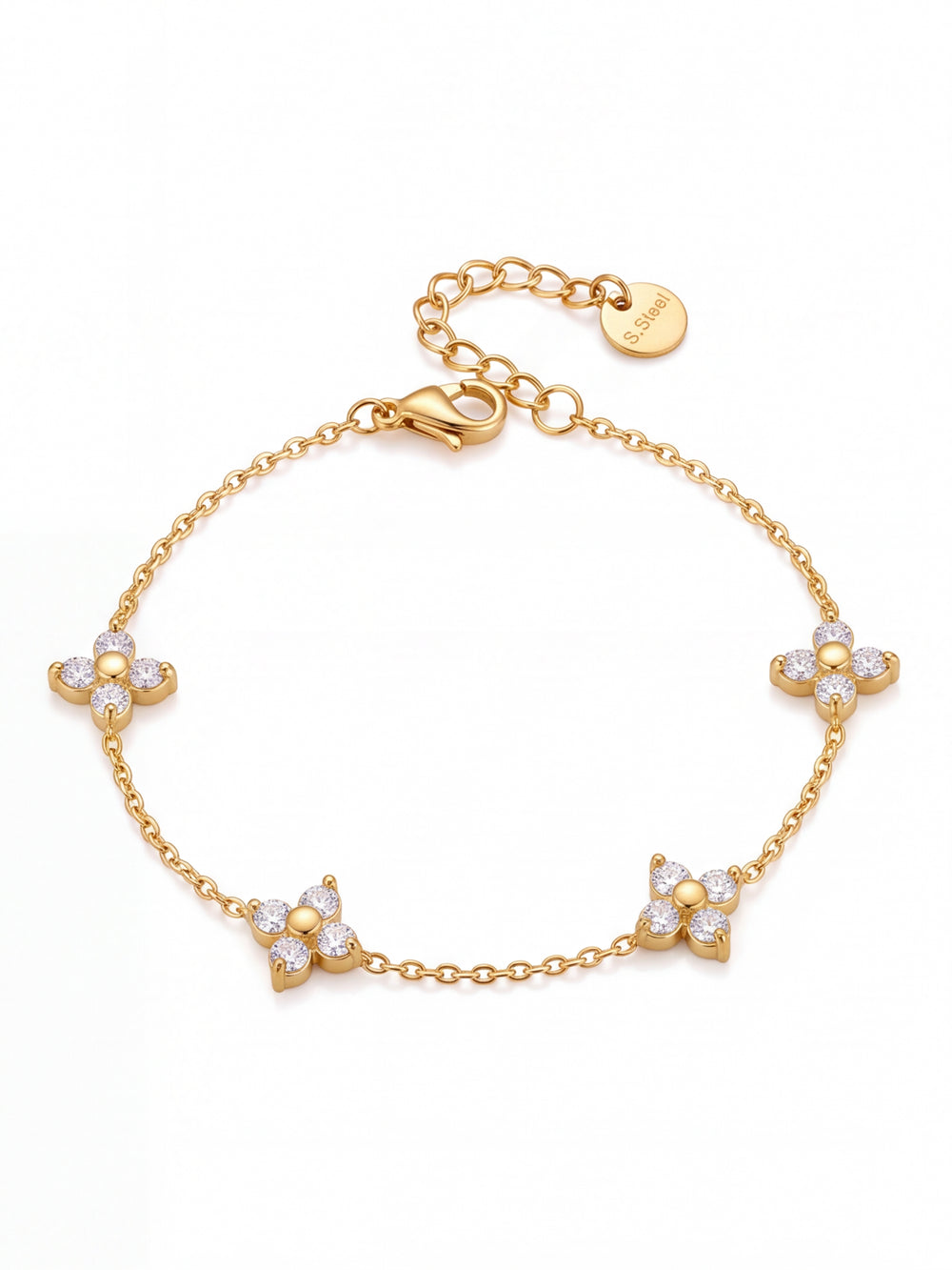 Pulsera Con Treboles Cuatro Hojas