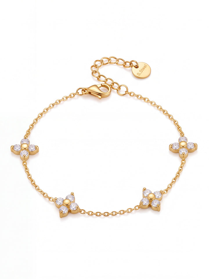 Pulsera Con Treboles Cuatro Hojas