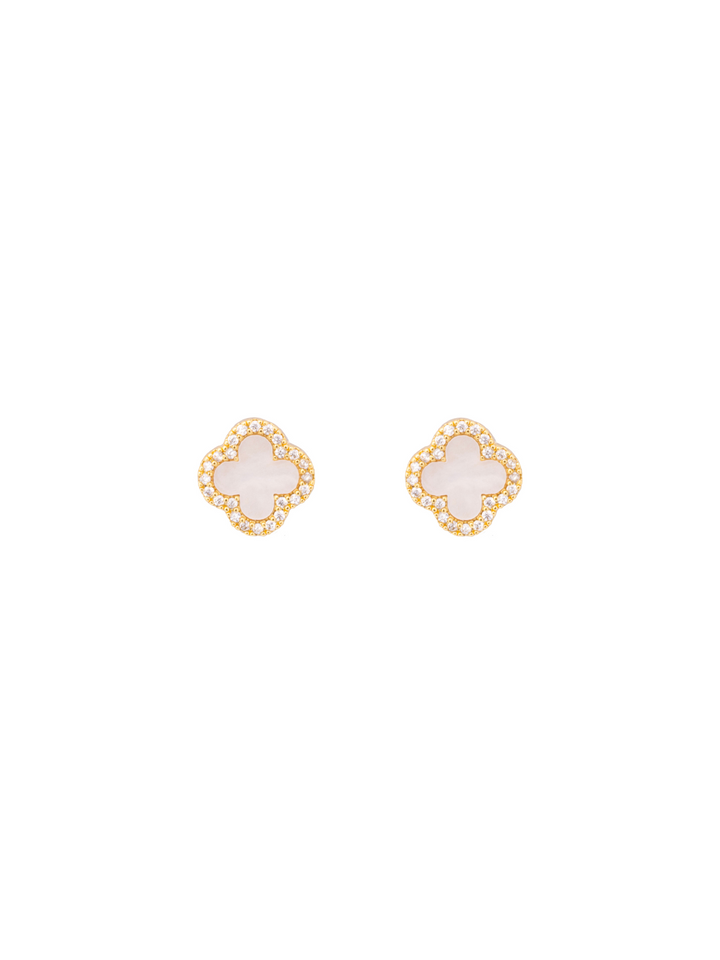 Par Arete Mini Trebol Zirconias