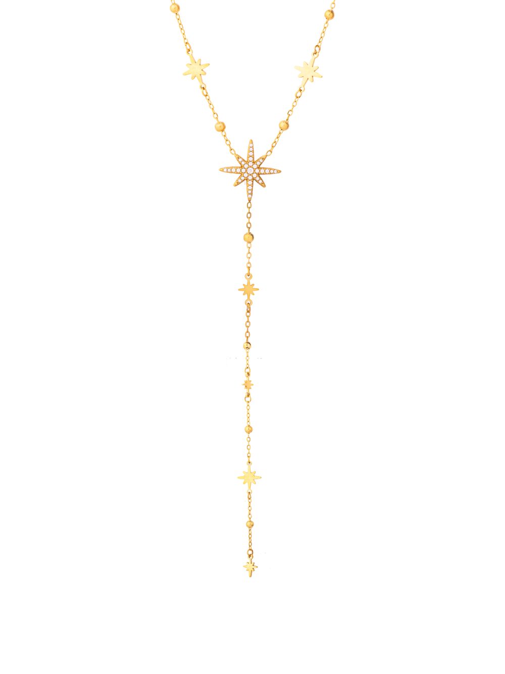 Collar Corbatin Estrellas Y Bolitas