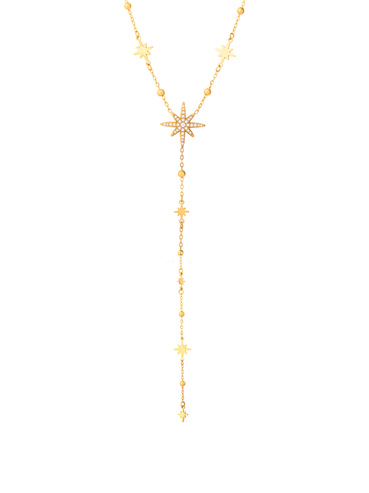 Collar Corbatin Estrellas Y Bolitas