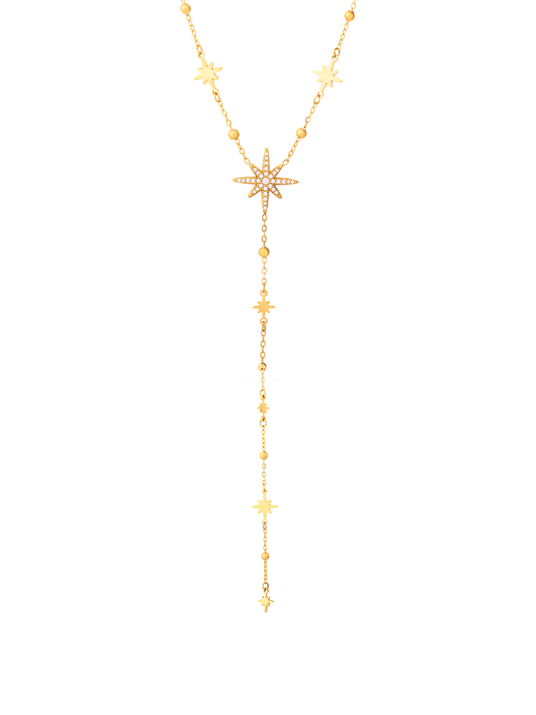 Collar Corbatin Estrellas Y Bolitas