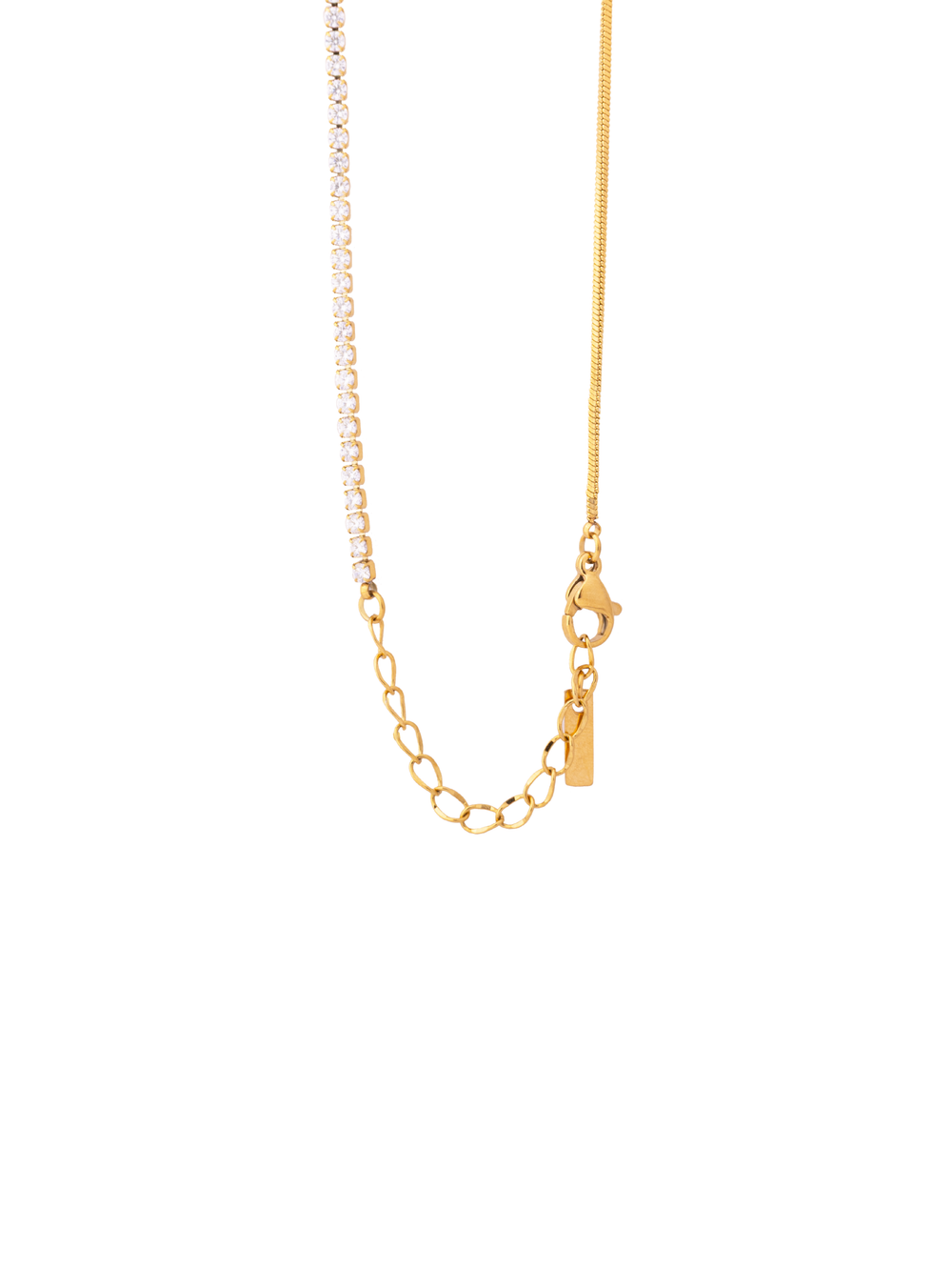 Collar Corbatin Tira Con Zirconias