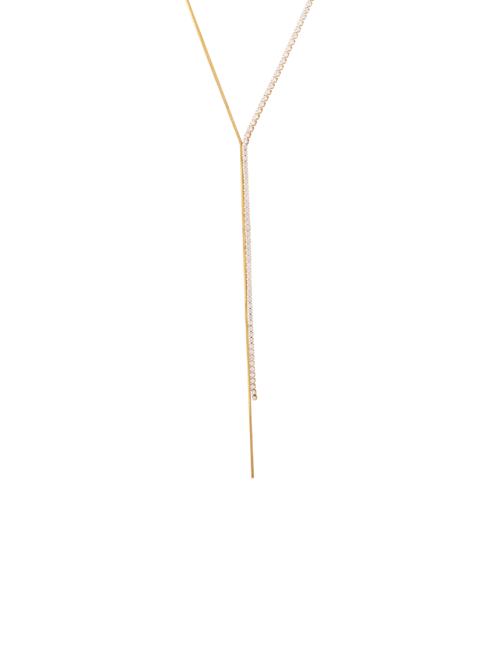Collar Corbatin Tira Con Zirconias