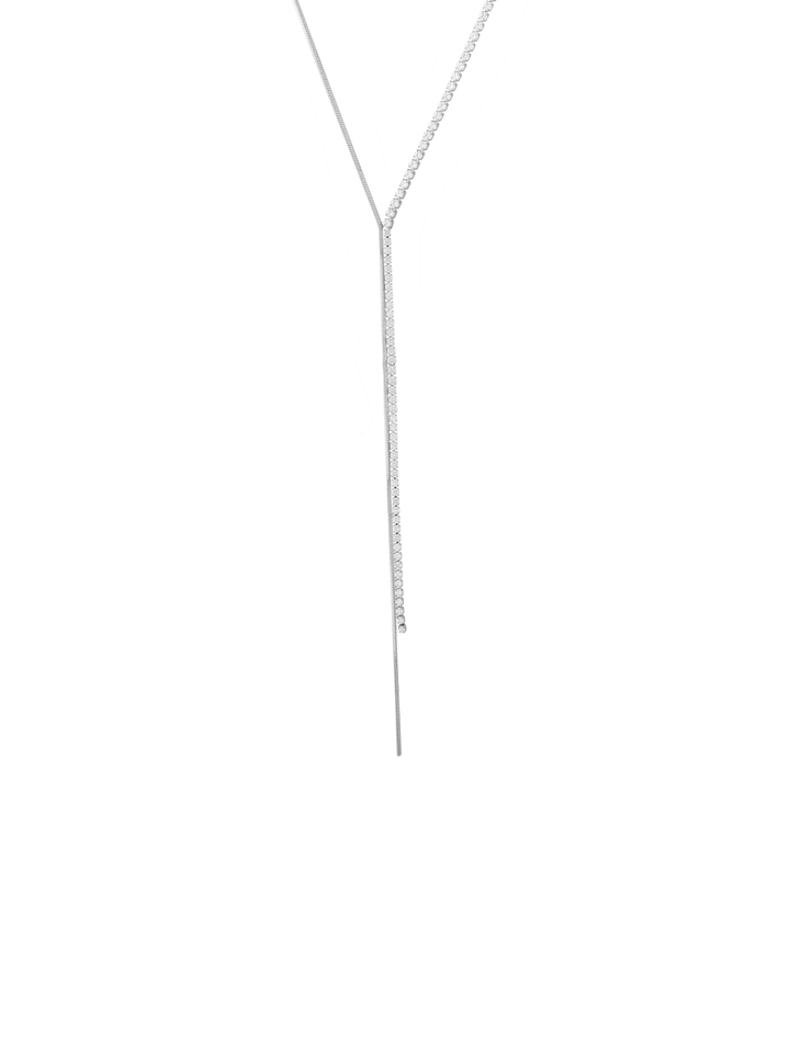 Collar Corbatin Tira Con Zirconias