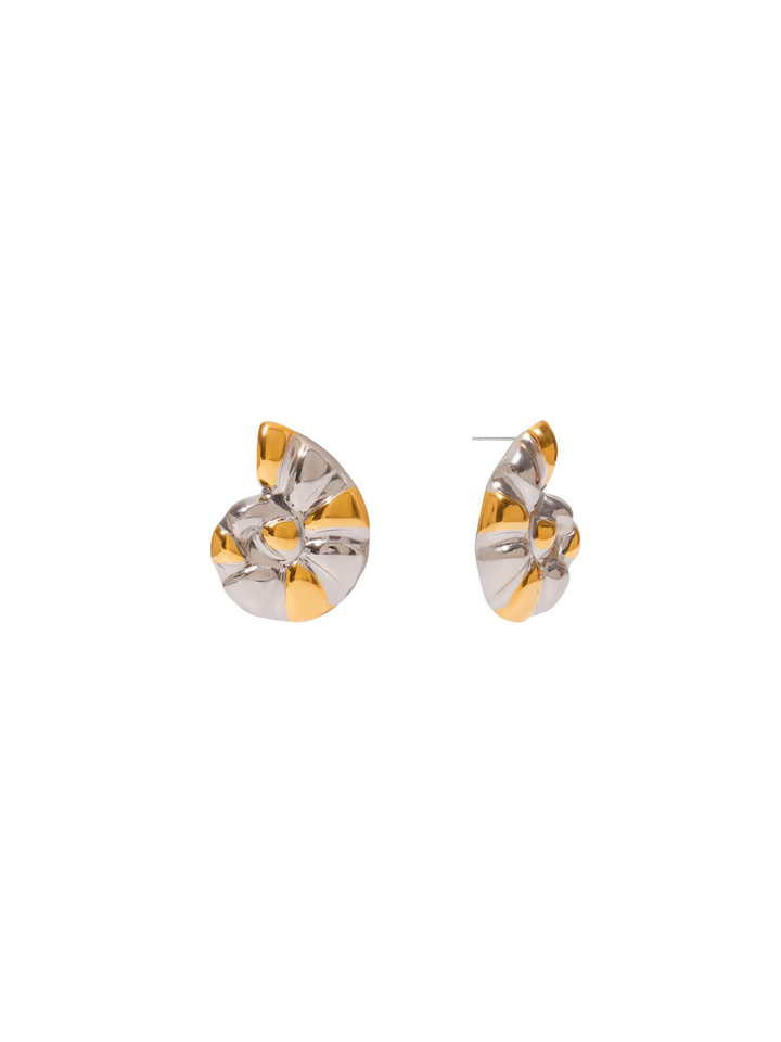 Par Arete Caracol Combinado