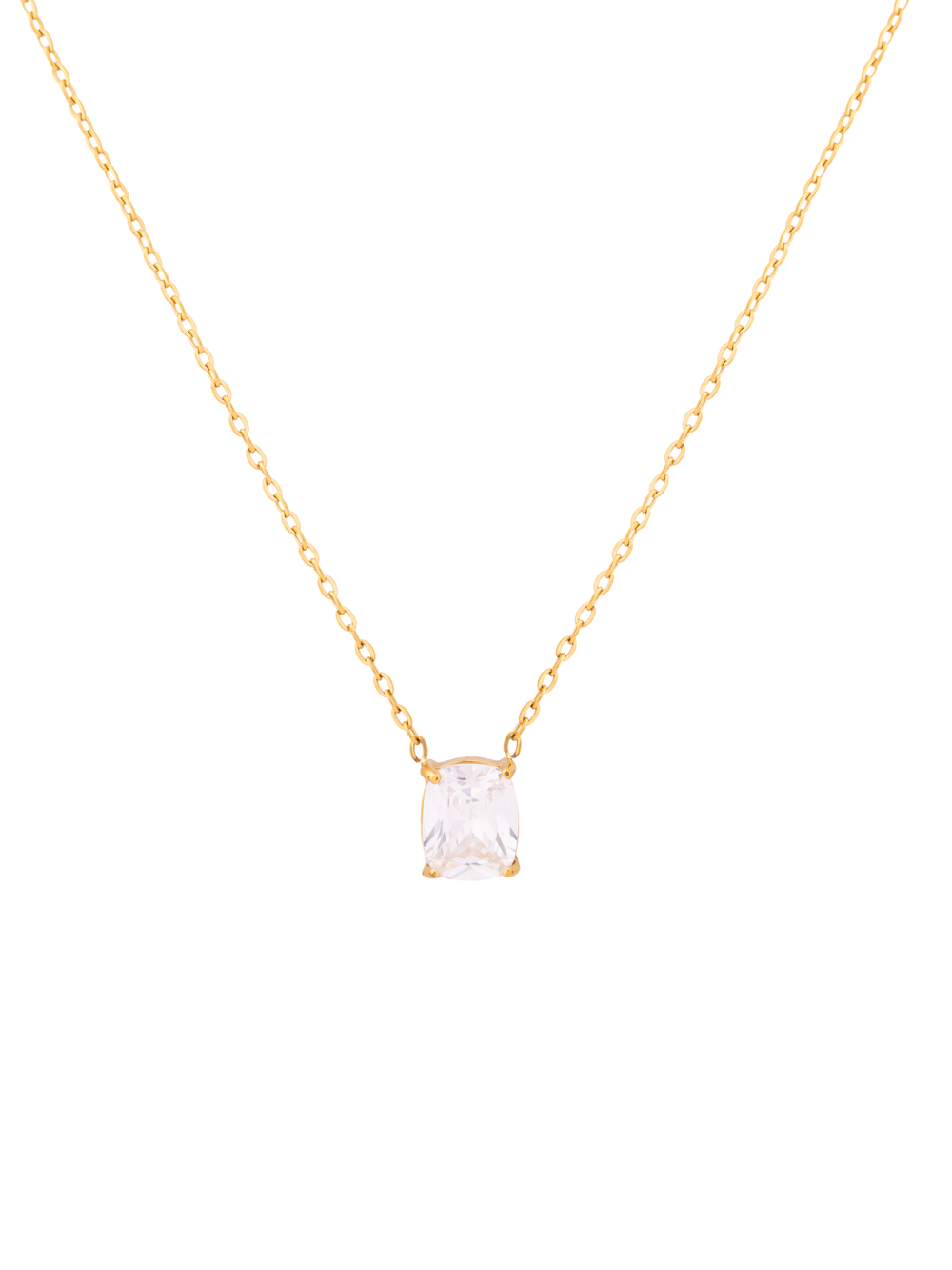 Collar Dije Zirconia Ovalo