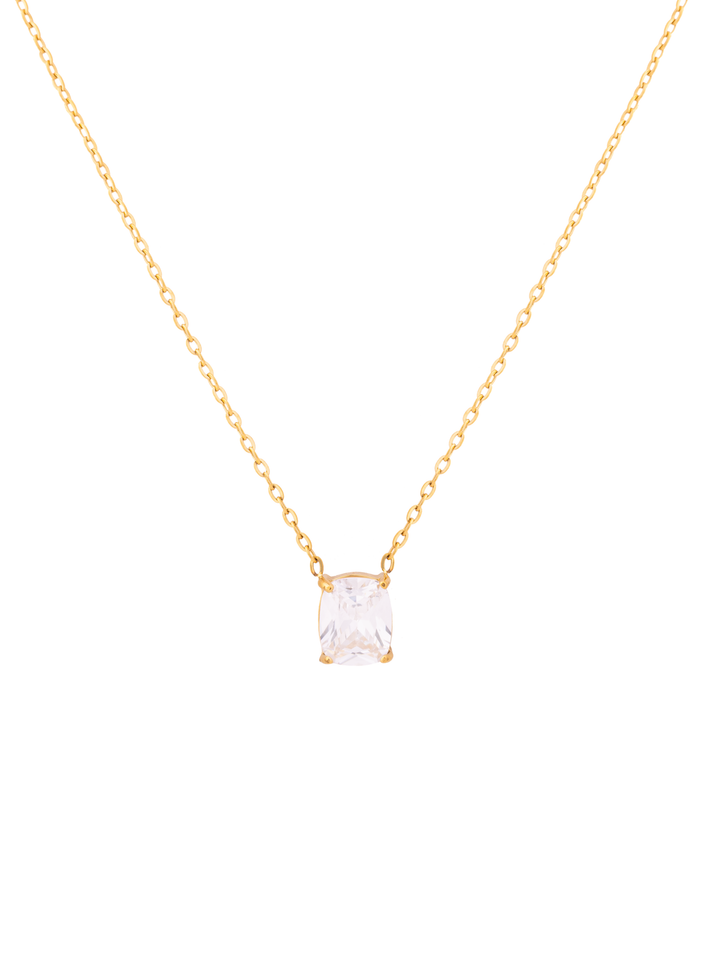 Collar Dije Zirconia Ovalo