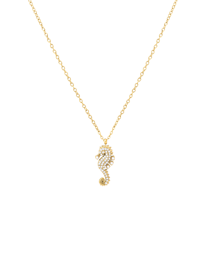 Collar Dije Caballito De Mar Zirconias