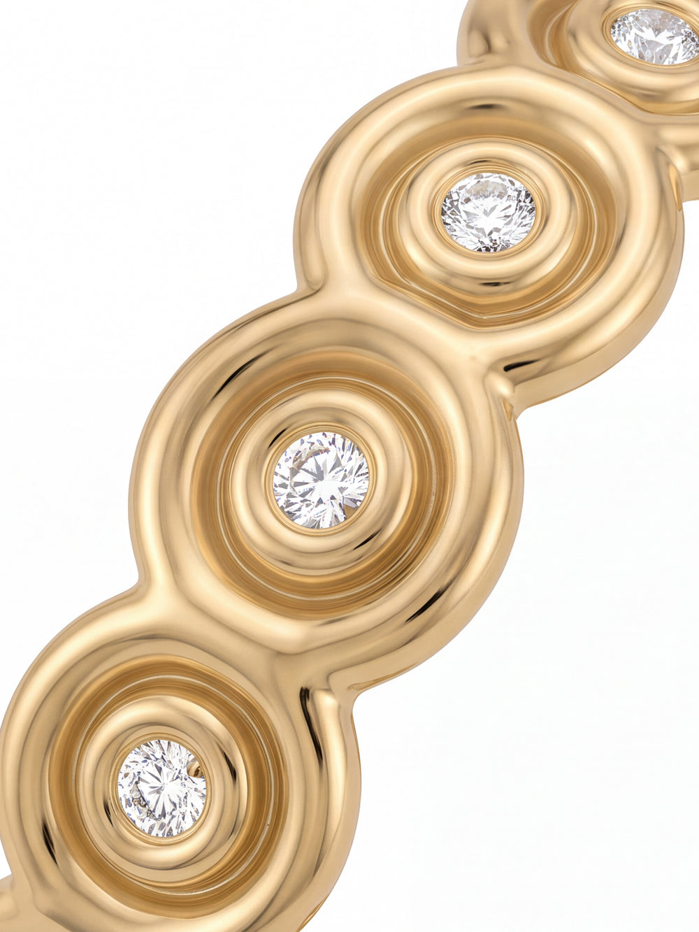 Brazalete Abierto Espiral Con Zirconia