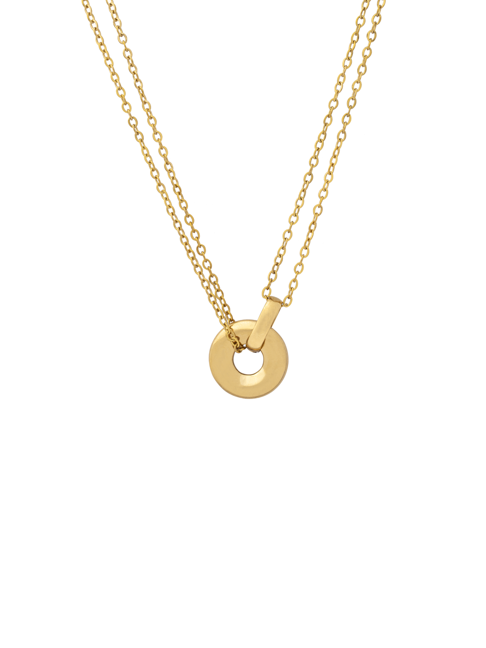 Collar Con Dije Aro Liso