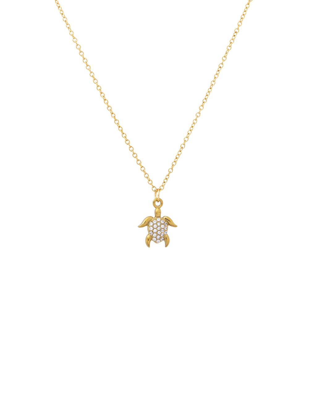 Collar Dije Tortuga Zirconias