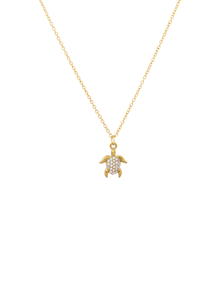 Collar Dije Tortuga Zirconias