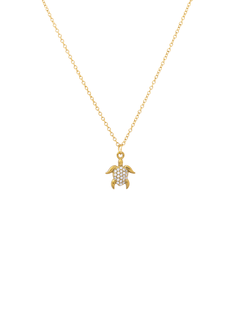 Collar Dije Tortuga Zirconias