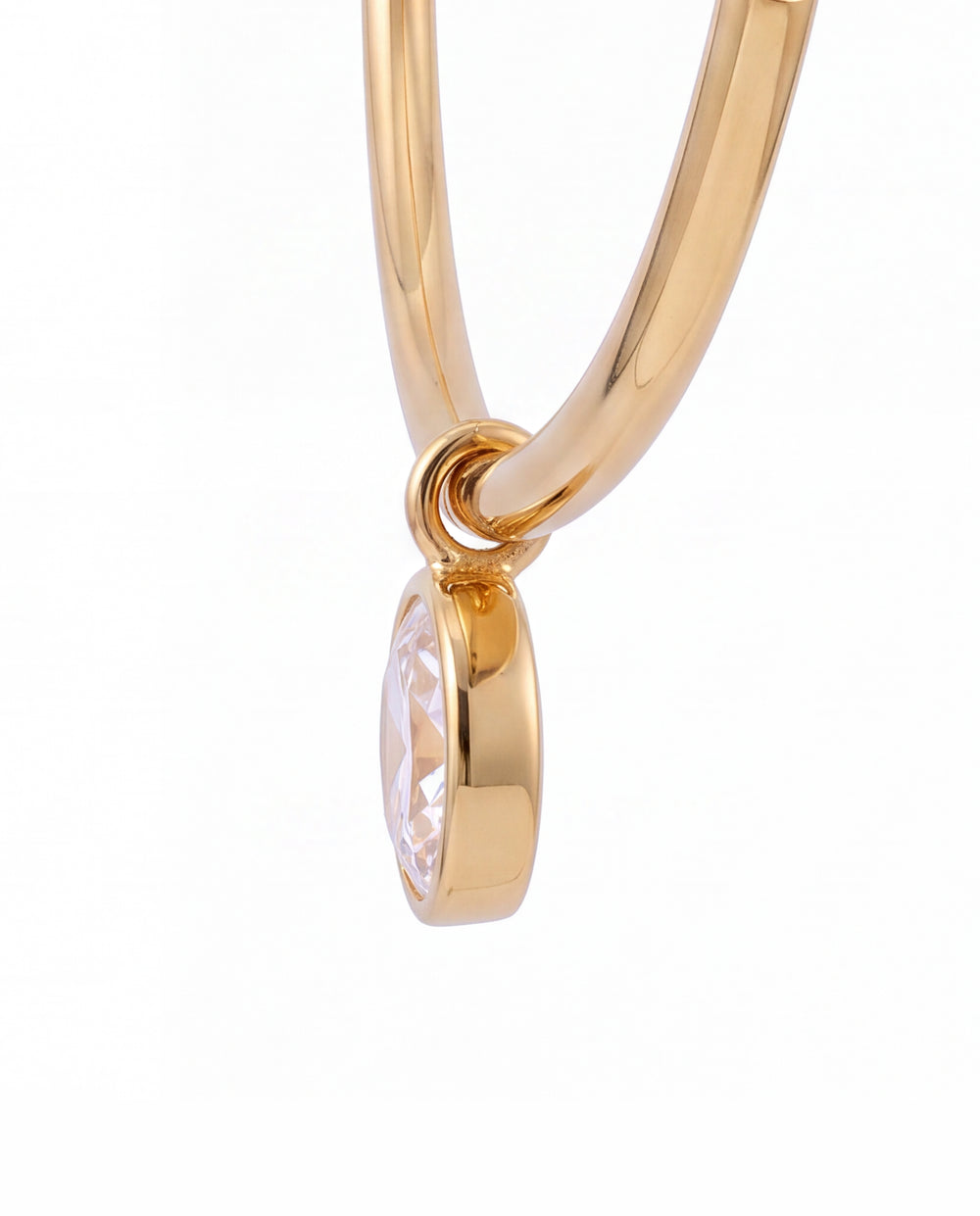 Choker Rigido Dije Zirconia Ovalada