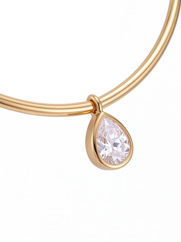 Choker Rigido Dije Zirconia Gota