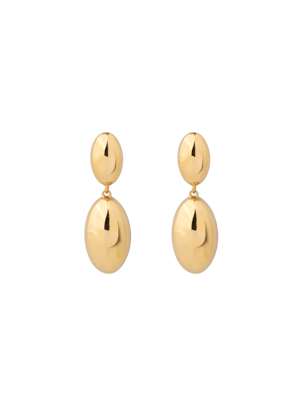 Par Arete Doble Ovalo Liso