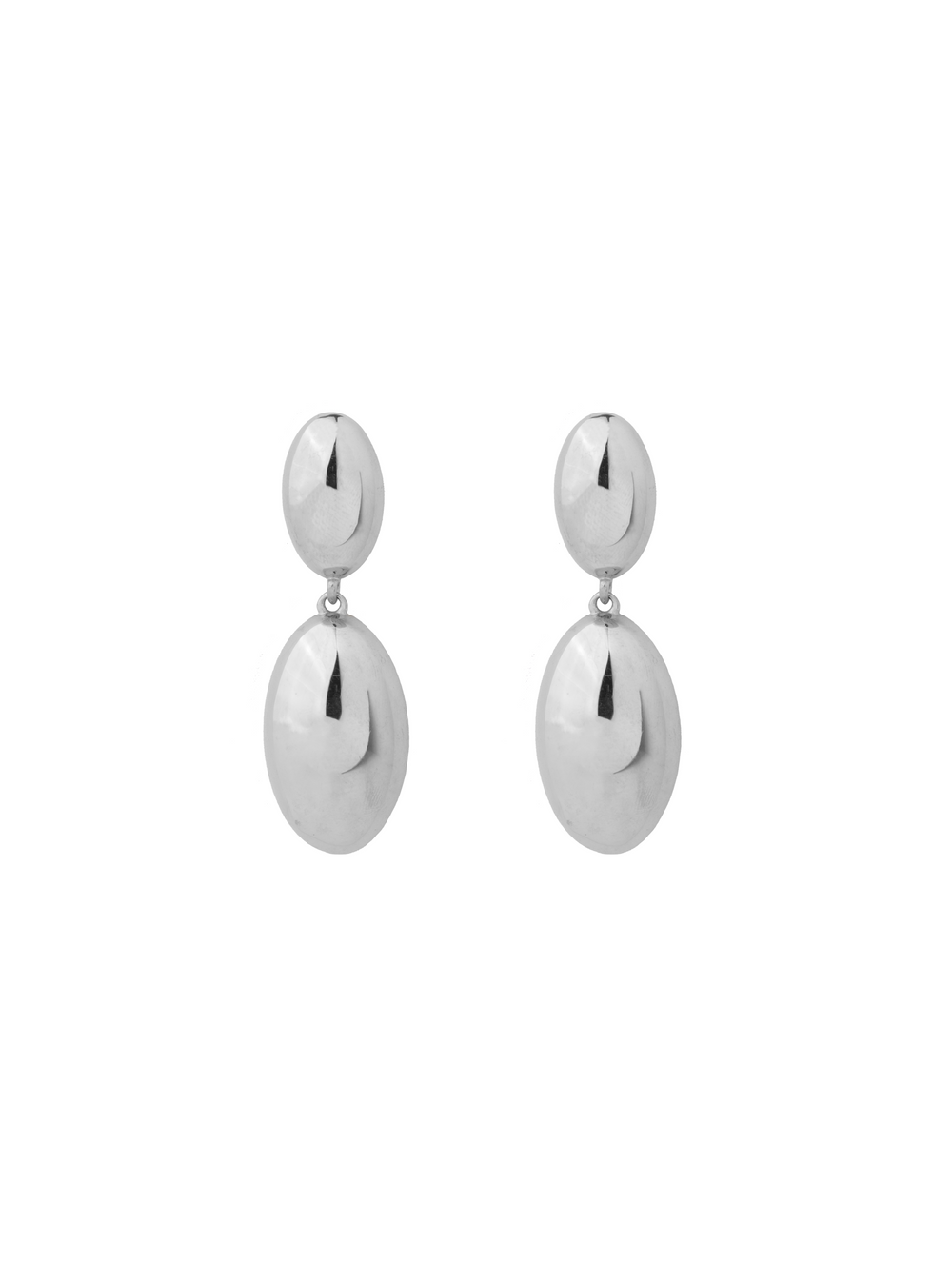 Par Arete Doble Ovalo Liso