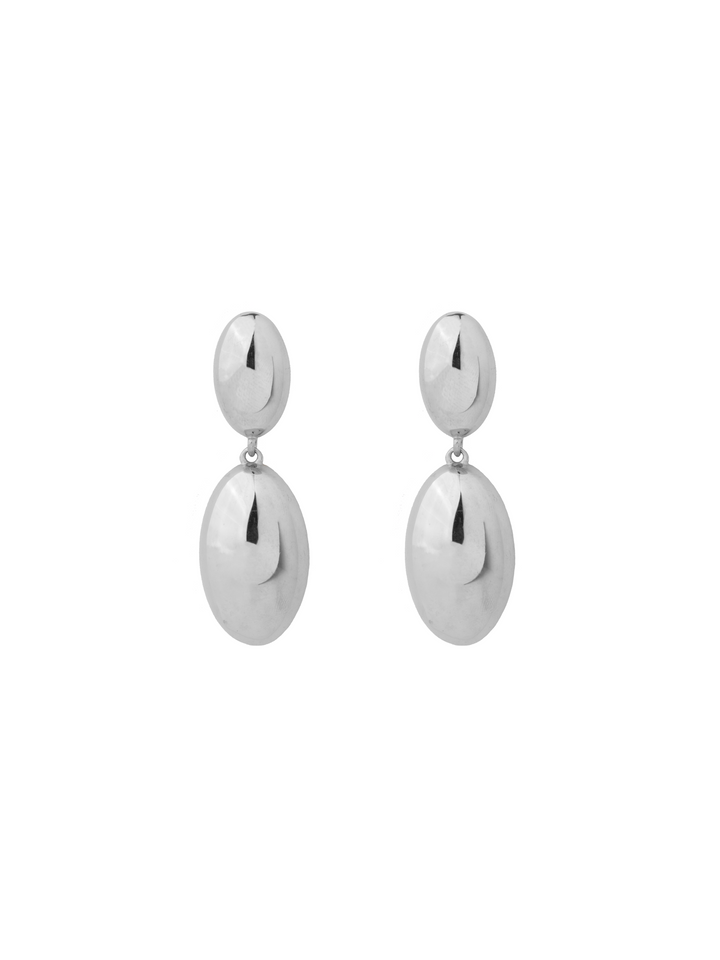 Par Arete Doble Ovalo Liso