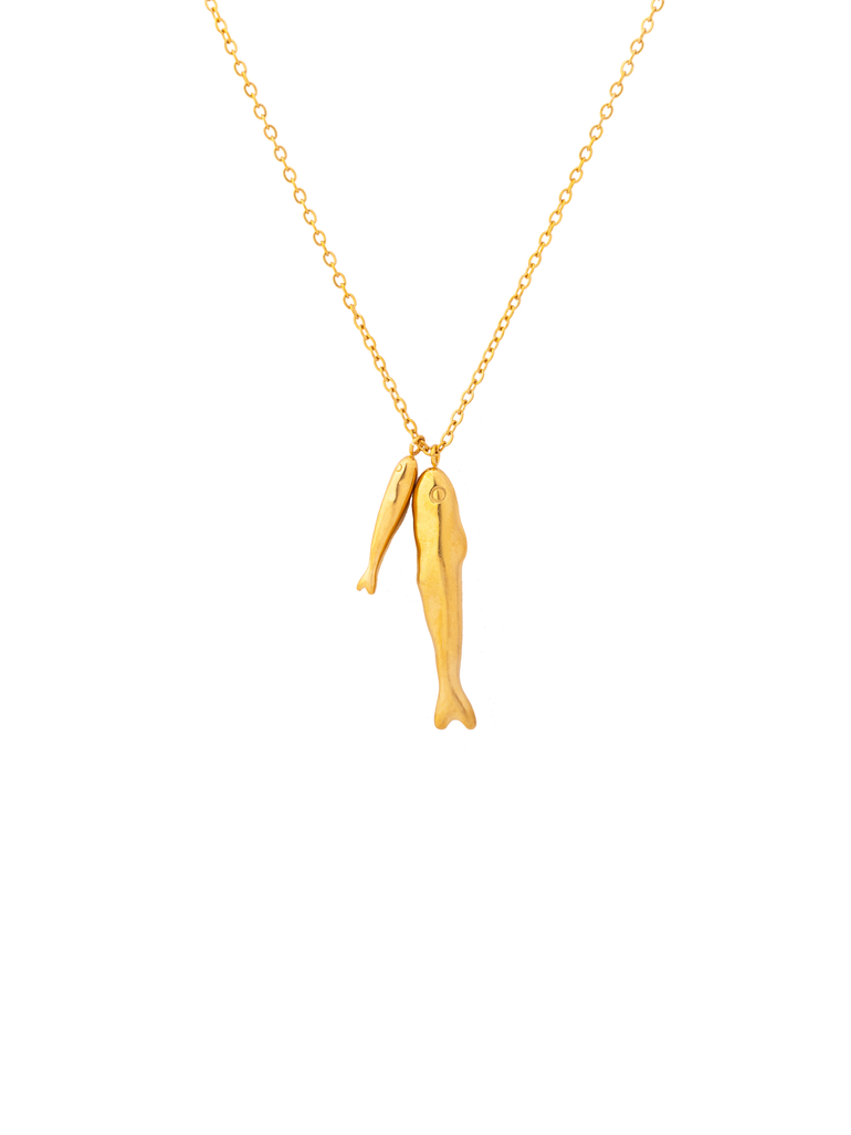Collar Con Dije Doble Pez