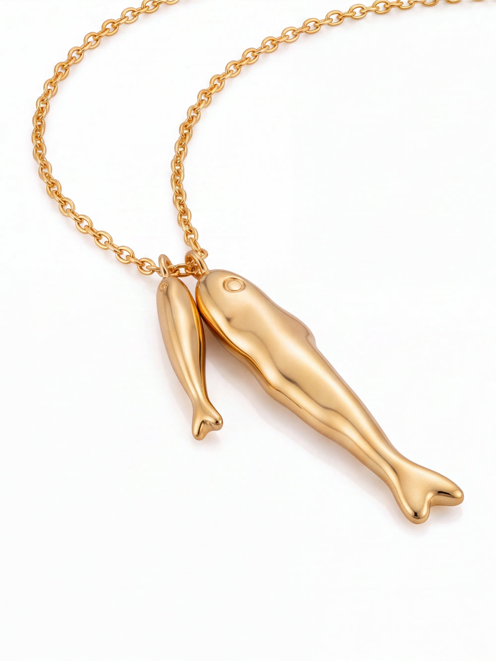 Collar Con Dije Doble Pez