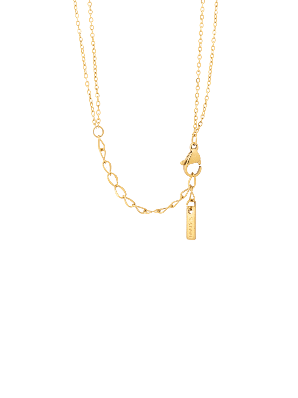 Collar Doble Corazones Y Zirconias